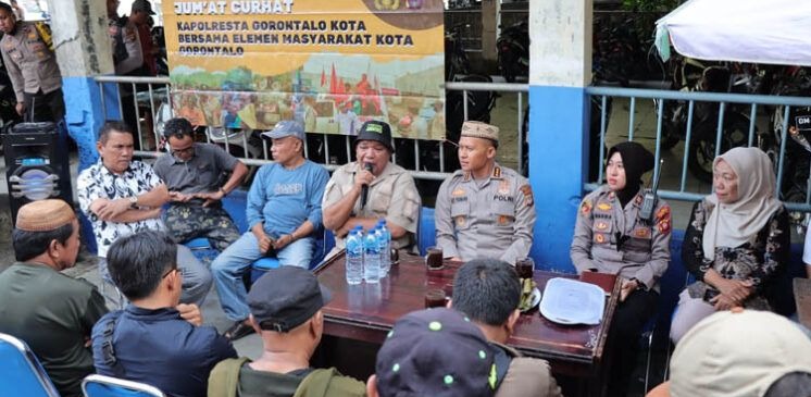 Hadiri Jumat Curhat di Pelelangan, Kapolresta Gorontalo Kota Optimis Berantas Miras